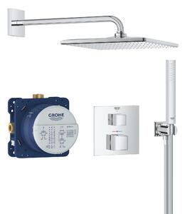 Grohe Precision Cube sprchová sada pod omítku s termostatem s dešťovou sprchou chrom 34879000