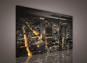 Obraz na plátně Frankfurt v noci 186O1, 100 x 75 cm, IMPOL TRADE