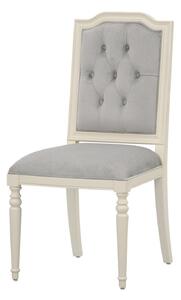 Čalouněná jídelní židle PALBA - světle krémová / šedá