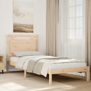 Prodloužený rám postele bez matrace 100 x 220 cm masivní dřevo 3309199