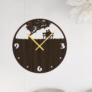 Nástěnné hodiny SETKÁNÍ Zvolte barvu dekoru: Wenge | Velikost hodin: 35x35