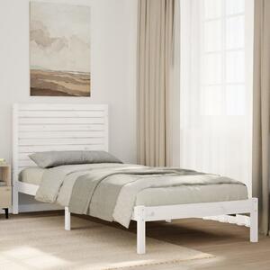 Prodloužený rám postele bez matrace bílý 90 x 210 cm masiv 3309296