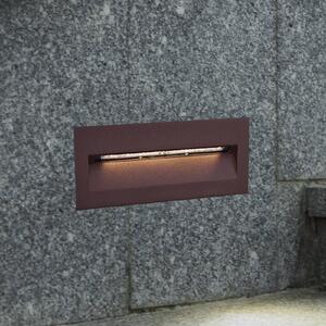 Vestavné nástěnné svítidlo Lucande LED Loya, 23 x 8 cm, rezavé, IP54