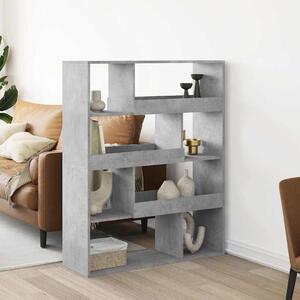 Knihovna betonově šedá 100 x 33 x 125,5 cm kompozitní dřevo 3309333