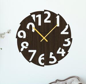 Dřevěné hodiny na stěnu HALF Zvolte barvu dekoru: Wenge | Velikost hodin: 40x40