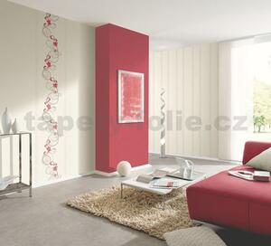 Vliesová tapeta na zeď Pure and Easy 13287-20, květy červené, rozměr 10,05 m x 0,53 m, P+S International
