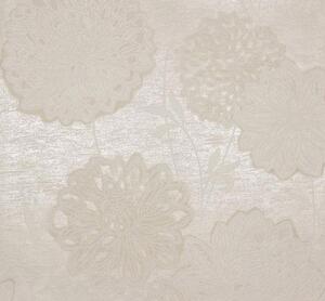 Vliesové tapety na zeď Estelle 55741, květy bílé na krémovém podkladu, rozměr 10,05 m x 0,53 m, MARBURG