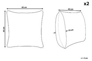Sada 2 bavlněných makramé polštářů 45 x 45 cm černé MUDANYA