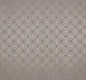 Vliesové tapety na zeď Estelle 55704, vzor stříbrný na hnědém podkladu, rozměr 10,05 m x 0,53 m, MARBURG