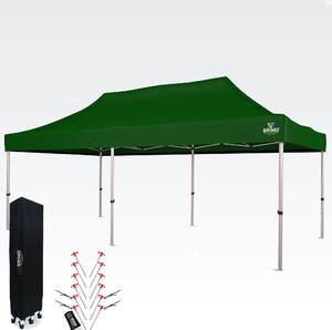BRIMO Nůžkové stany 3x6m - bez stěn - Zelená S. Alu