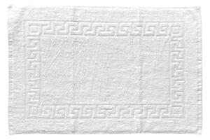 Koupelnová přeložka v bílé barvě s jemným antickým vzorem. Vhodná především do hotelů. Rozměr předložky je 50x70 cm