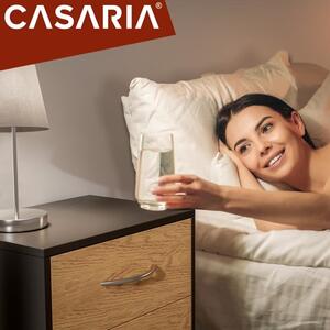 Casaria Sada nočních stolků 2ks dřevo, šedá, 54 x 39 x 28 cm