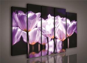 Obraz na plátně fialové květy 972S12, rozměr 150 x 100 cm, IMPOL TRADE