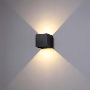 Cube LED nástěnné svítidlo IP65 nastavitelný úhel Černá
