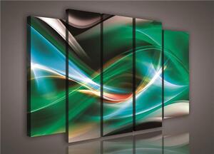 Obraz na plátně abstrakt zelený 279S12, rozměr 150 x 100 cm, IMPOL TRADE