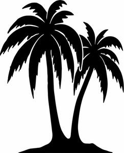 Vyřezávaný obraz na stěnu palmy - TROPICAL | SENTOP