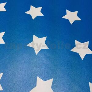Samolepící tapety hvězdičky modrý podklad 13418, rozměr 45 cm x 15 m, GEKKOFIX