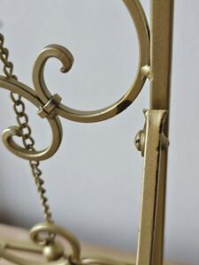 Zlatý antik kovový stojan na kuchařku - 32*24*35 cm