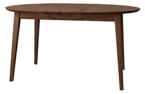 Stará Krása - Own Imports Oválný rozkládací jídelní stůl z tmavého dubového dřeva 75x90 - 140x90