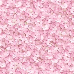 Vliesové tapety na zeď Faux Semblant L11913, hortenzie růžová, rozměr 10,05 m x 0,53 m, UGEPA