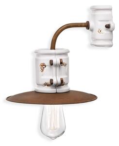 Ferroluce Nástěnné retro svítidlo URBAN, š. 28 cm, 1xE27 Barva: Bílá