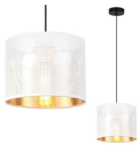Závěsné svítidlo Asti0, 1x bílé PVC stínítko, (fi 20cm), g, b