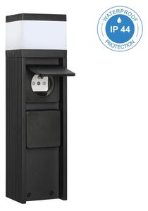 Venkovní lampa se 2 zásuvkami VESPER 1xG9/5W/230V IP44 30 cm černá