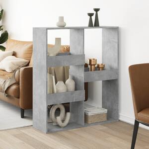 Dělicí stěna betonově šedá 100 x 33 x 115 cm kompozitní dřevo 3309549
