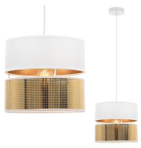 Závěsné svítidlo Asti2, 1x PVC/bílé textilní stínítko, (fi 20cm), g, w