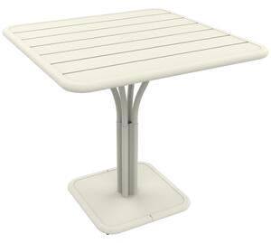 Světle šedý kovový stůl Fermob Luxembourg Pedestal 80 x 80 cm