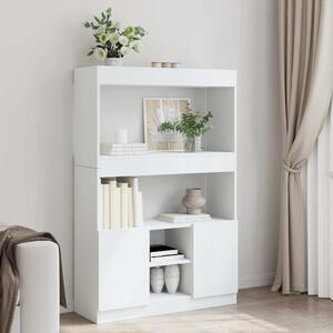 Skříň highboard bílá 92 x 33 x 140 cm kompozitní dřevo 3309609