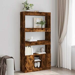 Skříň highboard kouřový dub 92 x 33 x 180 cm kompozitní dřevo 3309622