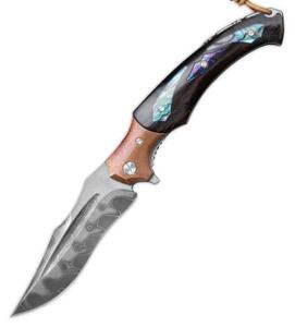 KnifeBoss lovecký zavírací nůž Ebony & brass triple steel SKD11