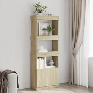 Skříň highboard dub sonoma 63 x 33 x 180 cm kompozitní dřevo 3309602