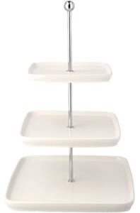 Silvercrest® Porcelánový etažér, 3patrový (hranatá) (100413747002)