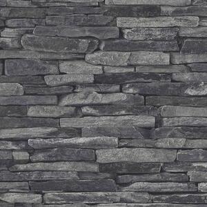 Vliesové tapety na zeď Wood´n Stone 91422-4, kámen skládaný šedý, rozměr 10,05 m x 0,53 m, A.S.Création