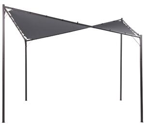 Zahradní pavilon AVENTINE Kov 300 cm 300 cm Tmavě šedá