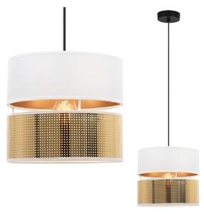 Závěsné svítidlo Asti2, 1x PVC/bílé textilní stínítko, (fi 20cm), g, b