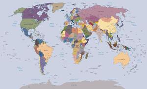 Fototapeta mapa světa, rozměr 368 cm x 254 cm, fototapety 2142, IMPOL TRADE
