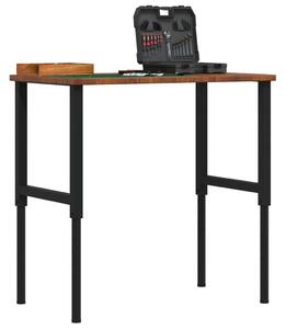 Pracovní stůl tmavě hnědý 100x60x(71,5–98) cm dub obdélníkový 3309681