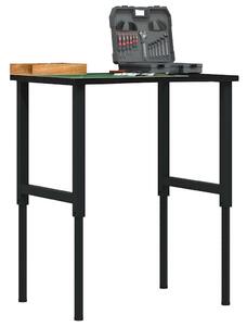 Pracovní stůl tmavě hnědý 80 x 60 x (71,5–98) cm masivní dub 3309698