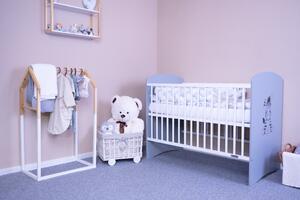 Dětská postýlka New Baby LEO Zebra bílo-šedá