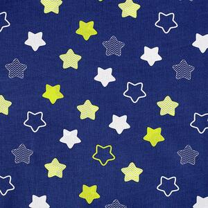 Goldea bavlněné plátno - hvězdy na tmavě modrém 160 cm