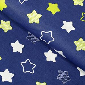 Goldea bavlněné plátno - hvězdy na tmavě modrém 160 cm