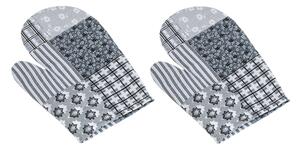 Bellatex Kuchyňská chňapka 2ks 28x18 cm Patchwork Šedá, Bílá