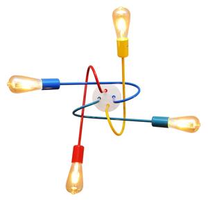 LED Dětský přisazený lustr OXFORD 4xE27/10W/230V