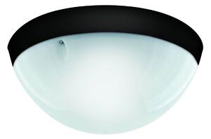 Stropní venkovní osvětlení s čidlem AQUA DOLUNAY, 1xE27, 60W, 24,5cm, kulaté, černé, IP54
