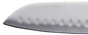 Nůž Santoku z nerezové oceli Bergner / 17,5 cm / bílá