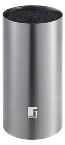 Univerzální blok na nože z nerezové oceli Bergner 10,5 x 10,5 x 22 cm / stříbrná