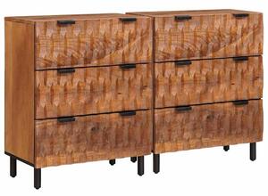 Servírovací skříň 2 ks 60 x 33 x 75 cm Masivní mangové dřevo 3310034